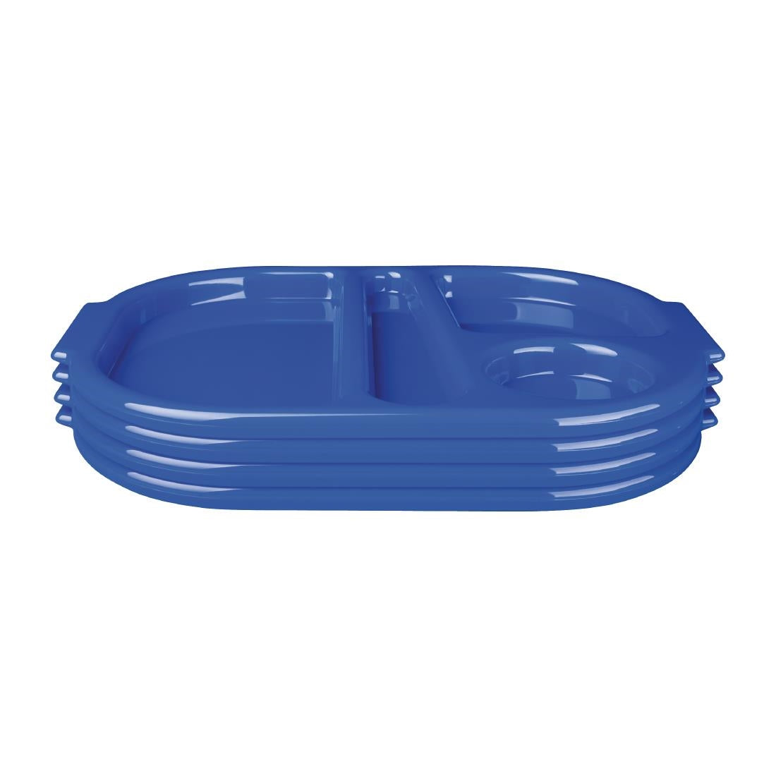 Grands plateaux repas à compartiments en polypropylène Olympia Kristallon - NISBETS