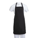 Tabliers bavette en polycoton Whites noirs (lot de 5)