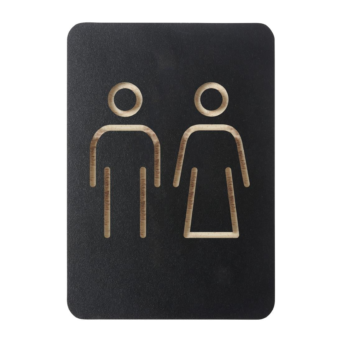 Plaque signalétique noire Europel homme/femme