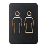 Plaque signalétique noire Europel homme/femme