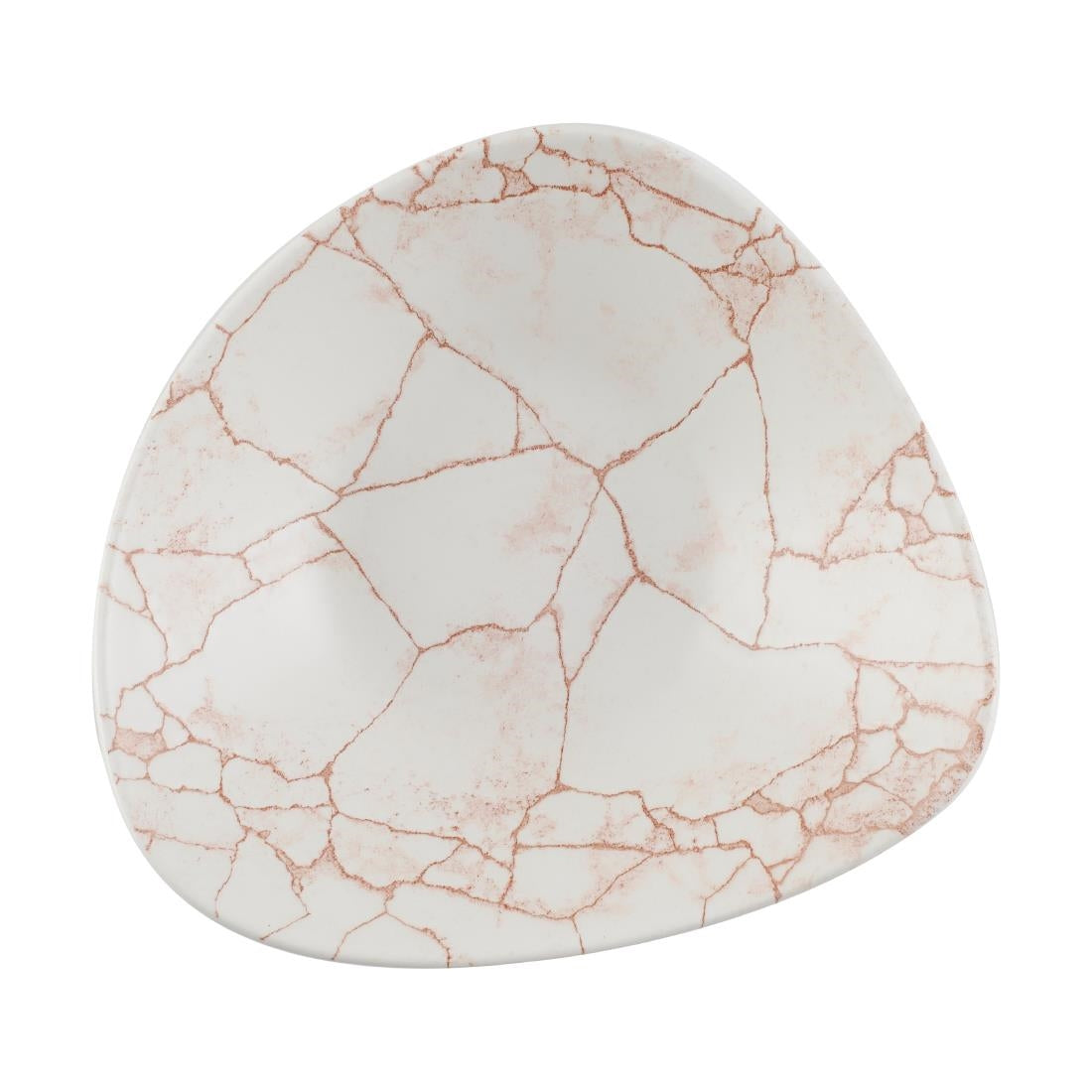 Bols triangulaires Churchill Studio Prints Kintsugi Lotus Coral 178mm (Lot de 12)