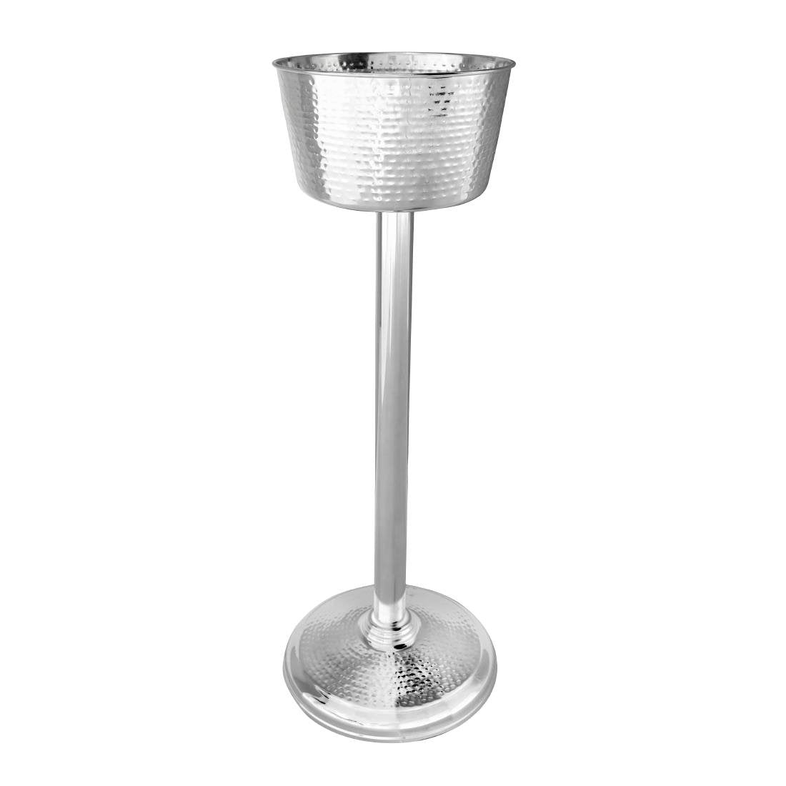 Porte-seau à vin sur pied en inox martelé Olympia - NISBETS