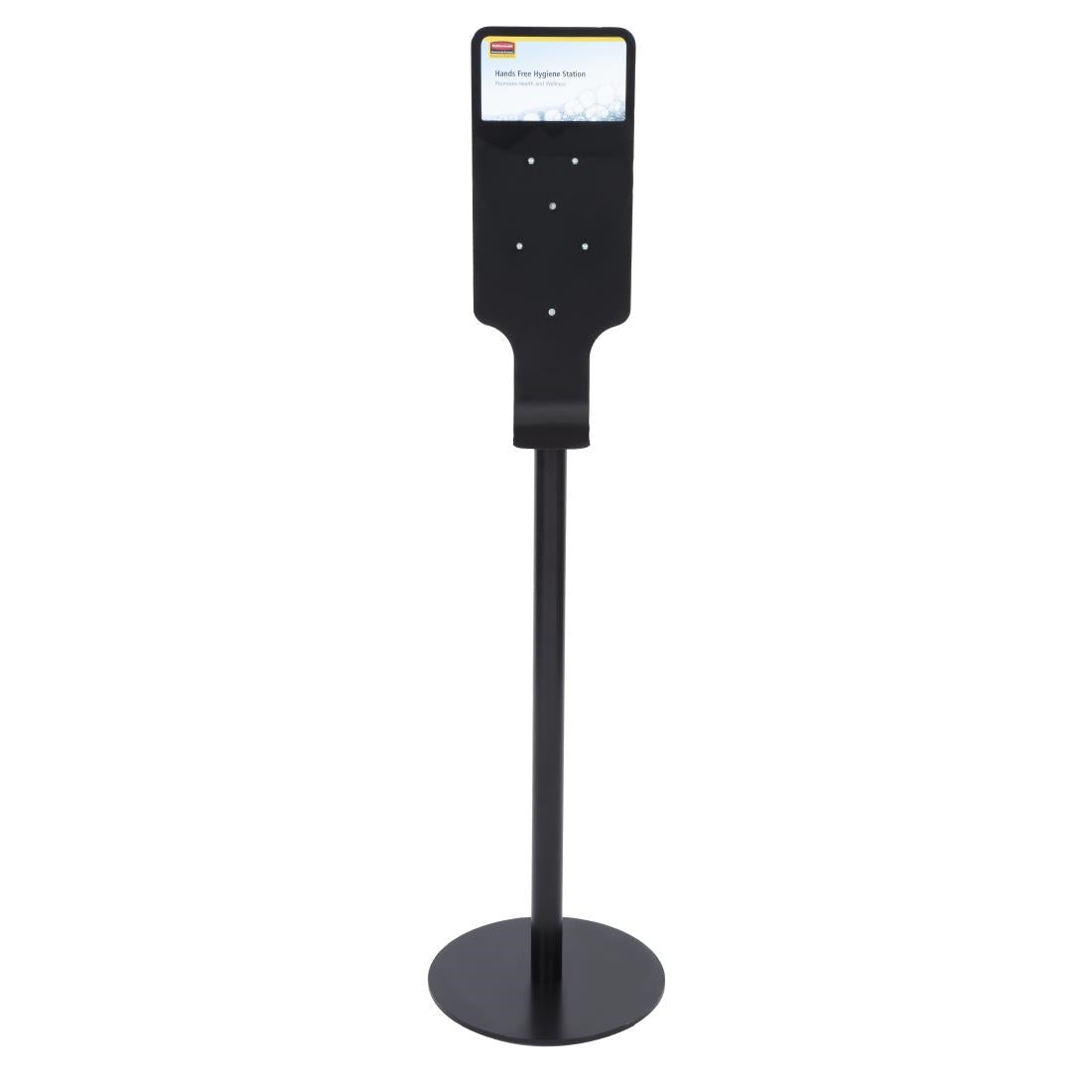 Borne d hygiène noire avec support AutoFoam Rubbermaid - NISBETS