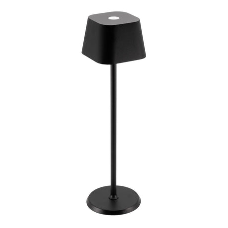 Lampe de table LED sans fil noire à intensité variable Securit Georgina avec câble de chargement magnétique