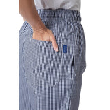Pantalon de cuisine mixte Whites Vegas petits carreaux bleu et blanc - NISBETS