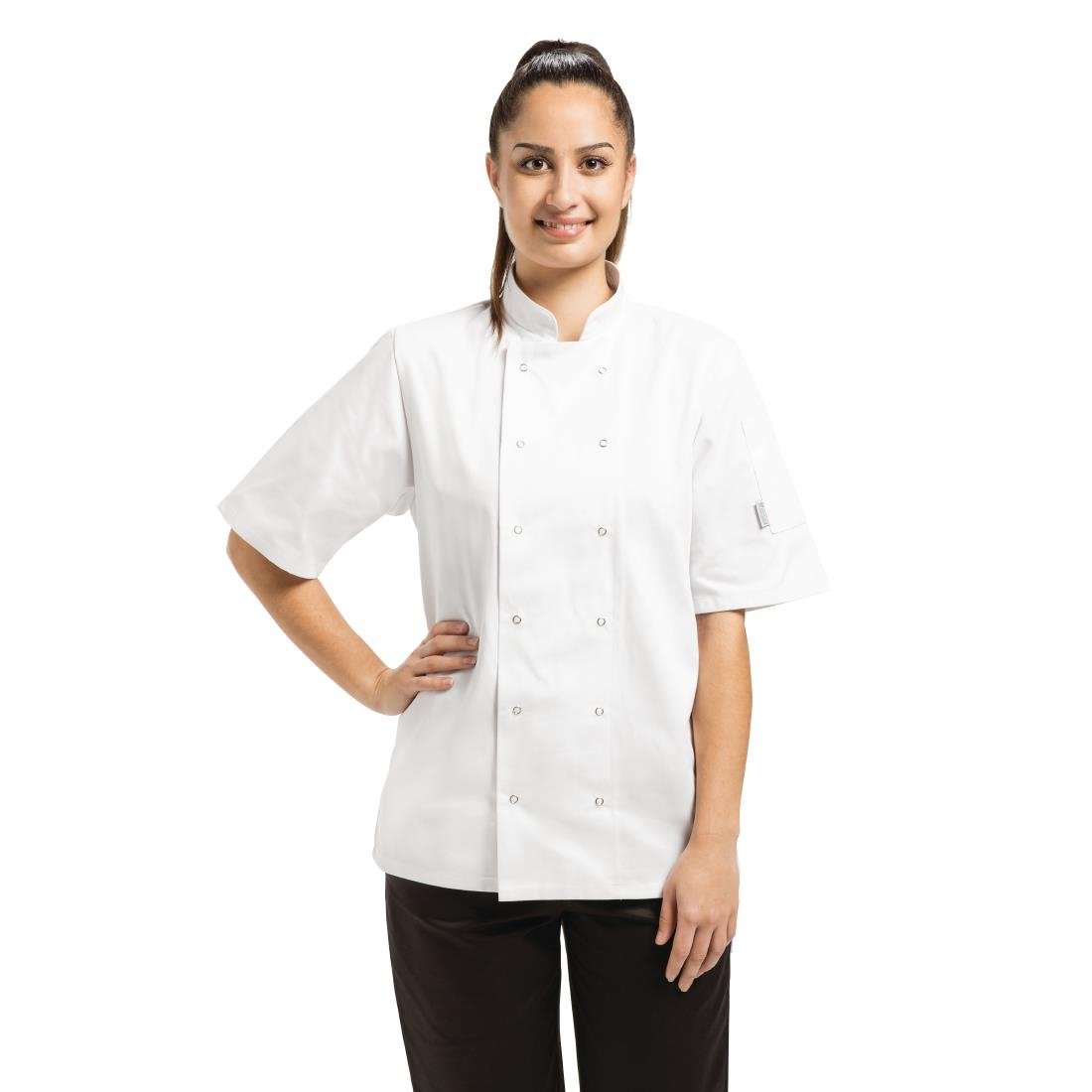Veste de cuisine Whites Vegas mixte manches courtes blanche - NISBETS