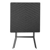 Table pliante carrée Bolero noire 620mm