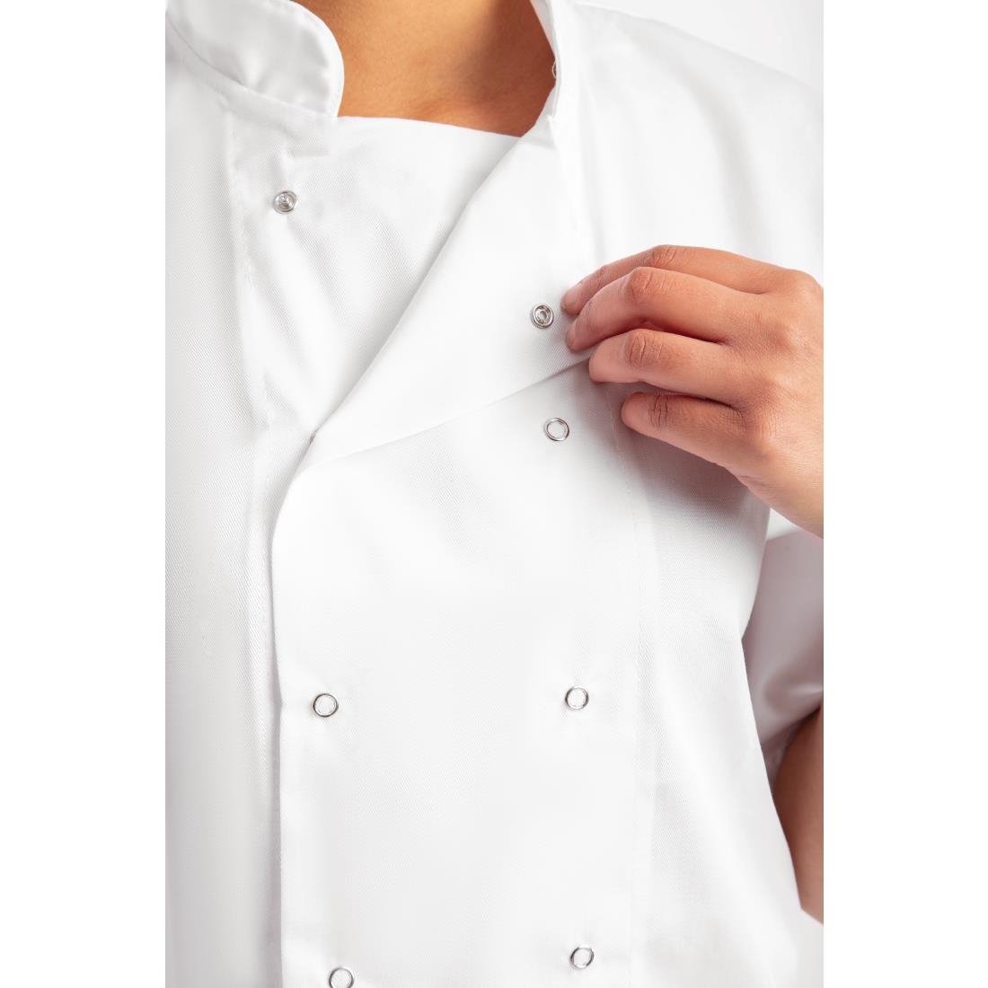 Vestes de cuisine manches courtes Whites Boston blanches M (lot de 5)