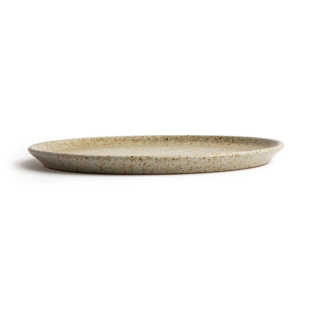Assiettes plates beige moucheté Olympia Canvas 26,5 cm  (Lot de 6) - NISBETS
