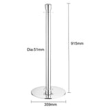 Poteaux d'accueil à base plate Bolero en acier inoxydable poli (lot de 2) - NISBETS