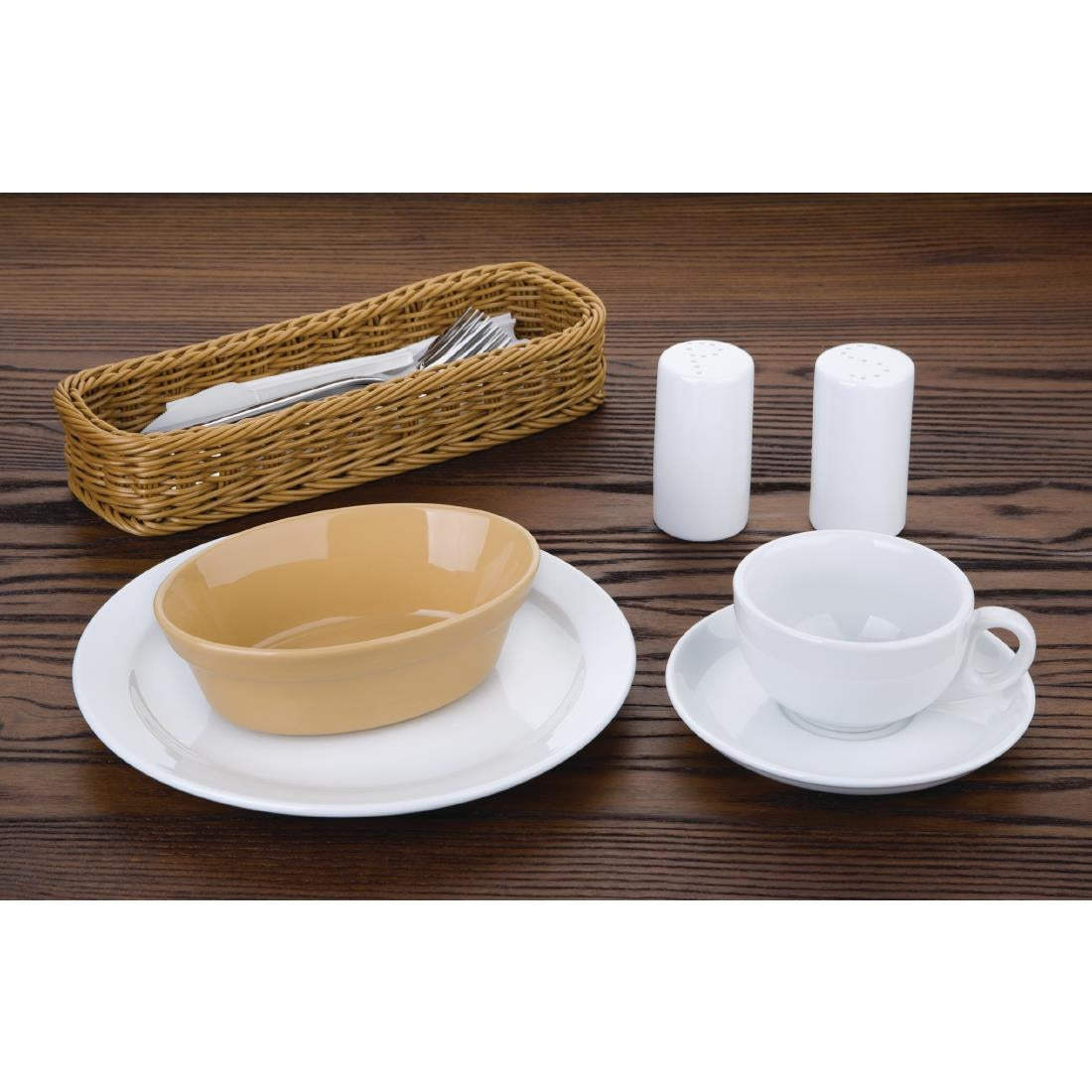 Plats à gratin ovales Olympia Stoneware 161 x 116mm (Lot de 6) - NISBETS