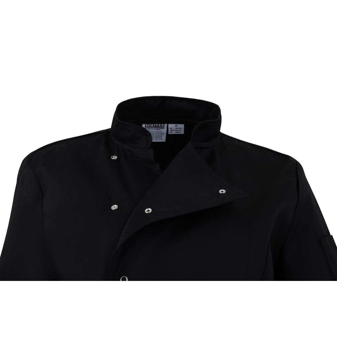 Veste de cuisinier femme ajustée Whites noire - Taille M