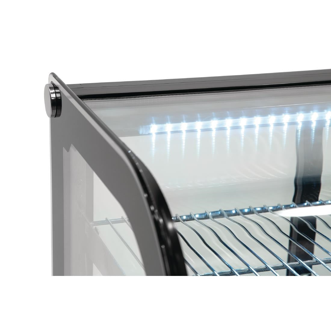 Vitrine de comptoir réfrigérée économe en énergie Polar Série G noire 160L - FRANCE CHR
