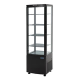 Vitrine réfrigérée porte incurvée économe en énergie Polar série C noire 235L - FRANCE CHR