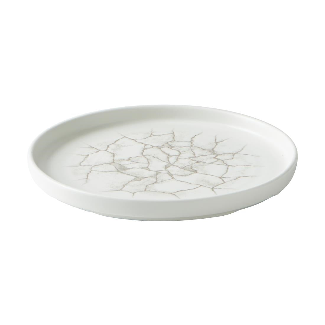 Assiettes avec rebord Churchill Studio Prints Kintsugi Agate Grey 220mm (Lot de 6)