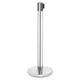 Barrière rétractable en inox poli Bolero sangle noire 3 m (lot de 2) - NISBETS