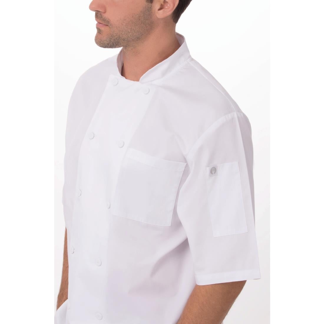 Veste de cuisine mixte blanche Chef Works Montreal Cool Vent - NISBETS