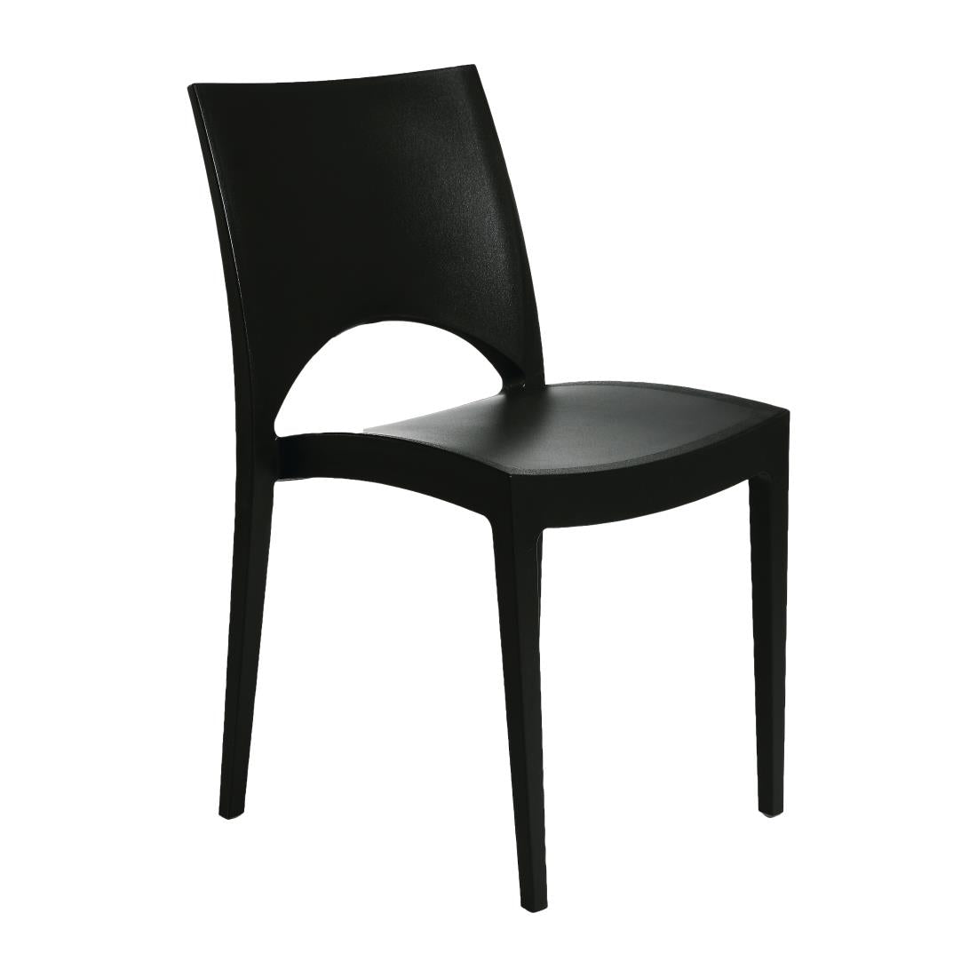 Chaise empilable d'extérieur / intérieur Sol anthracite - NISBETS