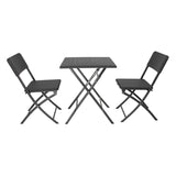 Table pliante carrée Bolero noire 620mm