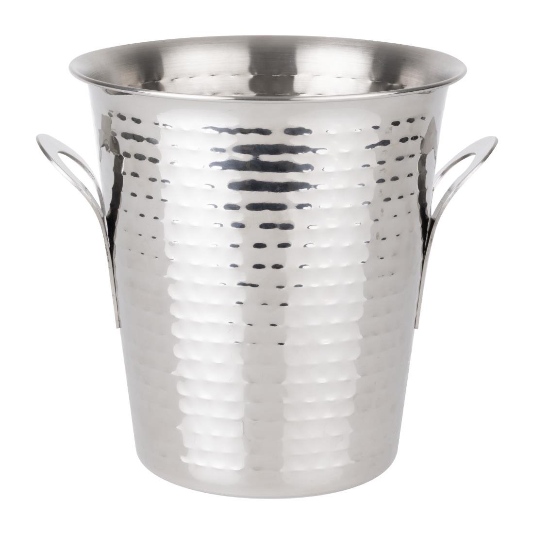 Seau à vin évasé martelé en acier inoxydable Olympia 4,3 L - NISBETS