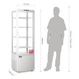 Vitrine réfrigérée porte incurvée économe en énergie Polar série C blanche 235L - FRANCE CHR
