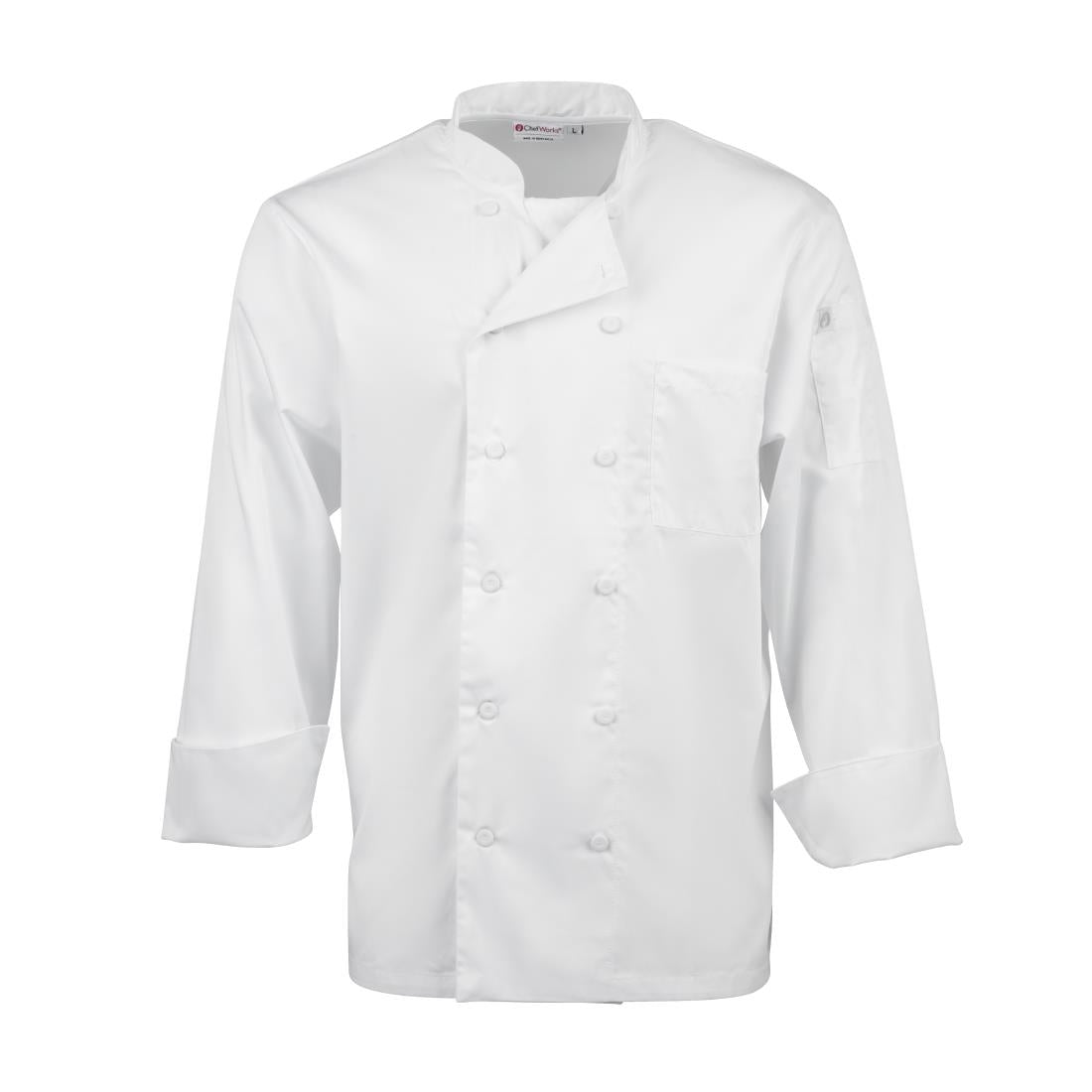 Veste de cuisine mixte blanche à manches longues Chef Works Calgary Cool Vent - NISBETS