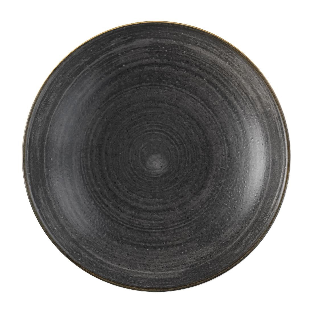 Assiettes coupes rondes Churchill Stonecast Raw Evolve Black 248mm (Lot de 12)