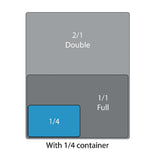 Ensemble de 4 bacs GN 1/4 en inox avec couvercles Vogue - NISBETS