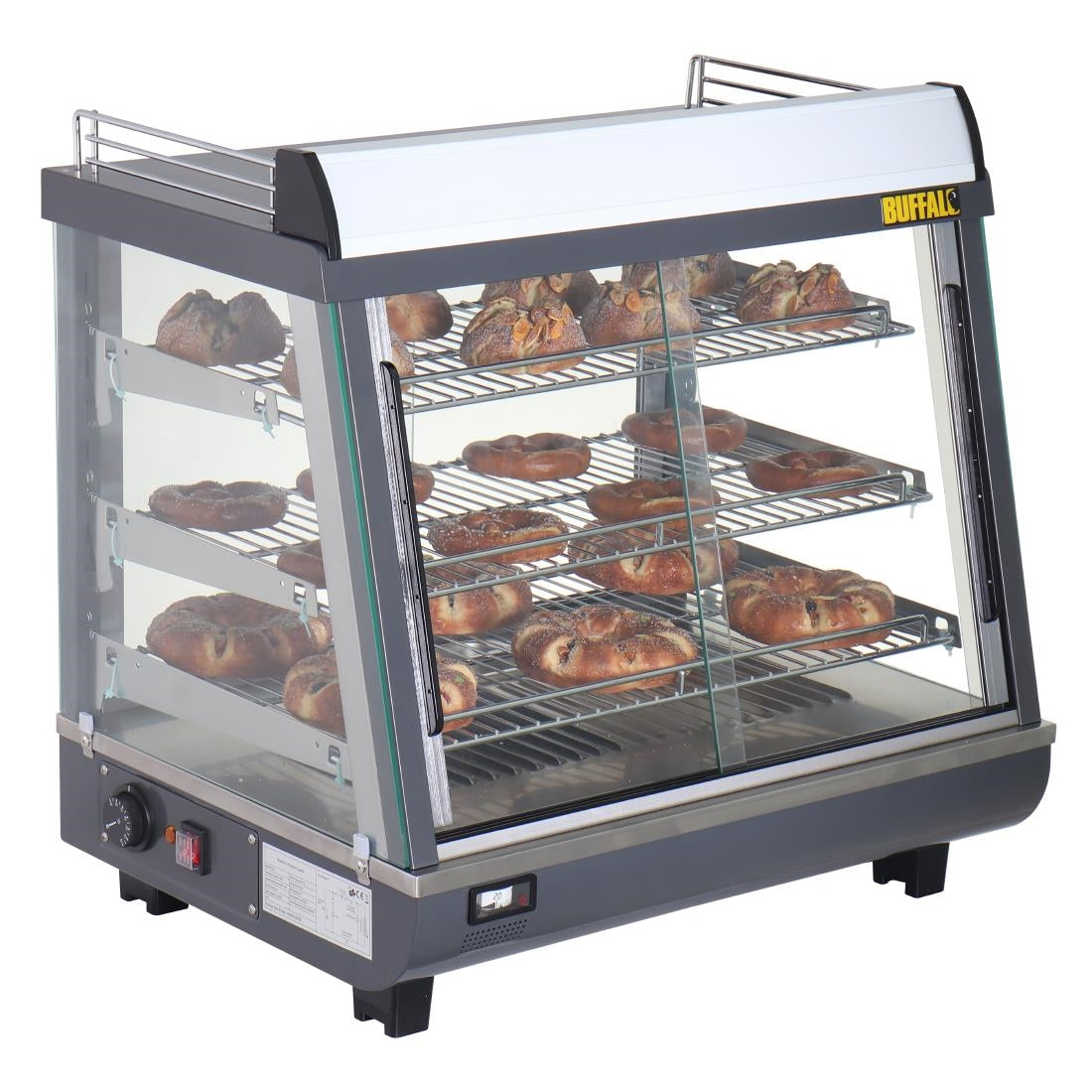 Vitrine chauffante portes avant et arriere Buffalo 96L