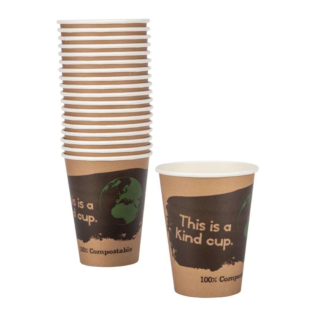 Gobelets boissons chaudes PLA simple paroi compostables 34 cl Fiesta Compostable (lot de 50) - NISBETS