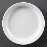 Assiettes à bord étroit blanches Olympia 230mm (Lot de 12)
