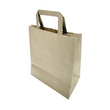 Grands sacs en papier marron à poignées plates Fiesta Recyclables (lot de 250)