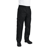 Pantalon de cuisine mixte Chef Works Slim Fit Cargo noir - NISBETS