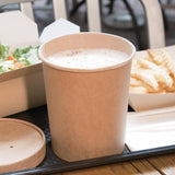 Pots à soupe compostables en PLA Fiesta Compostable 118 mm - 73,8 cl (Lot de 500) - NISBETS