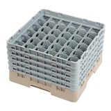 Casier à verres 36 compartiments Camrack Cambro beige hauteur max 174mm