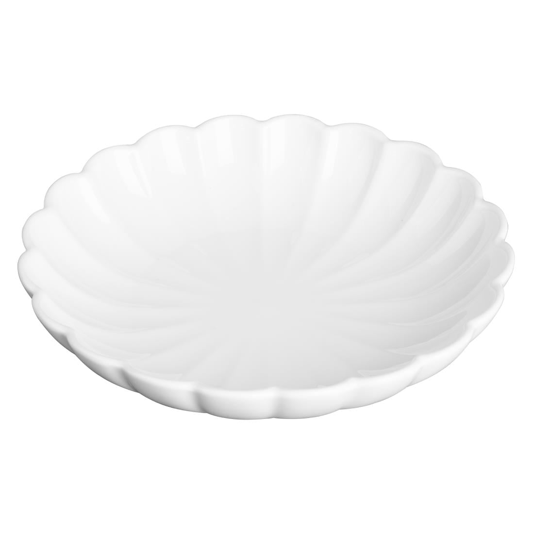Bols festonnés Olympia Bloom blancs 230 mm (lot de 6) - NISBETS
