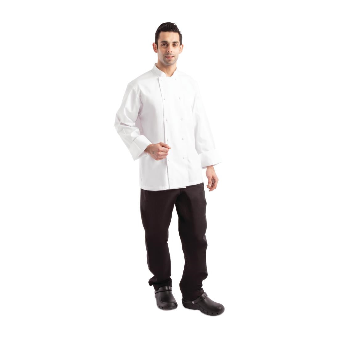 Veste de cuisine mixte blanche à manches longues Chef Works Calgary Cool Vents - Taille XL