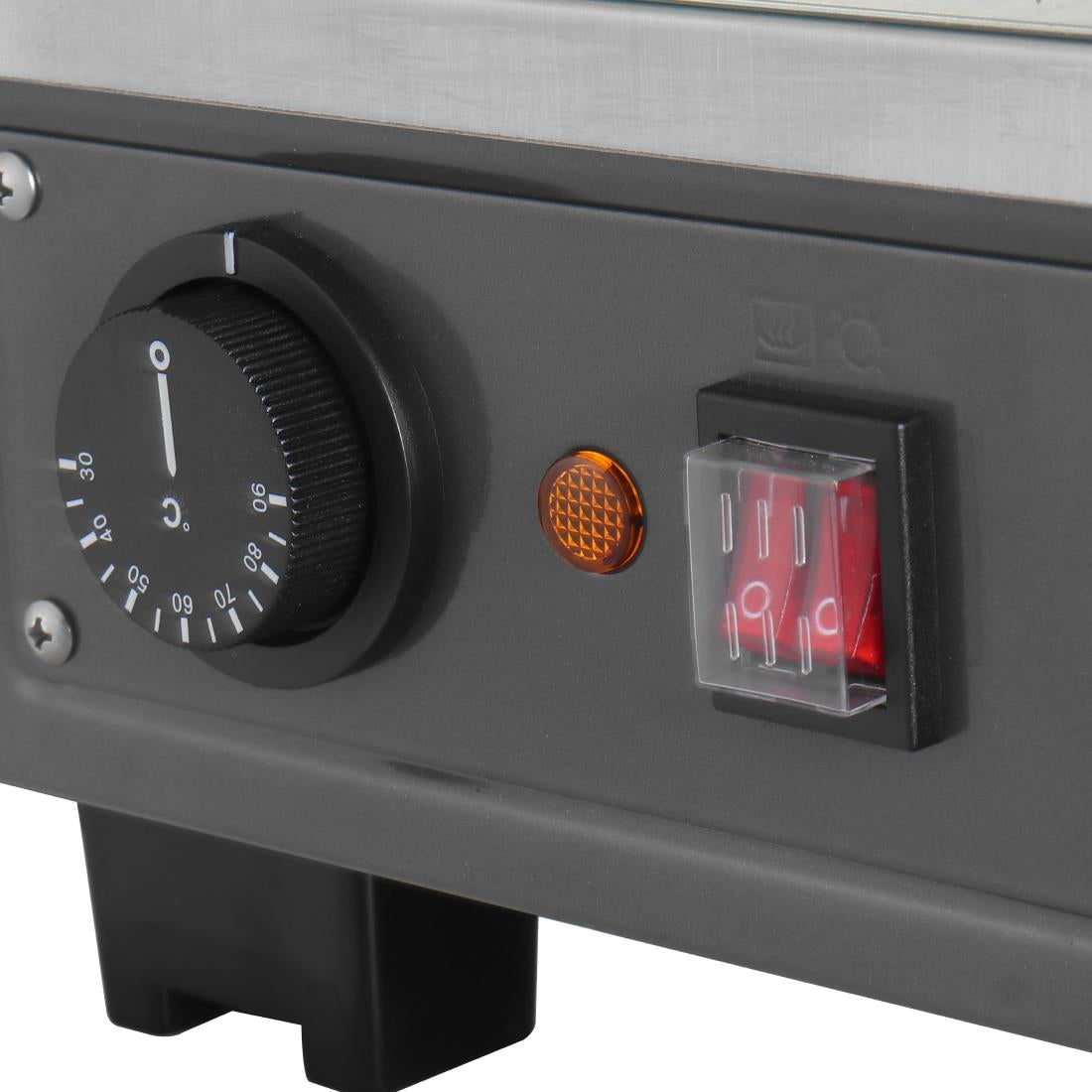 Vitrine chauffante portes avant et arriere Buffalo 96L
