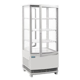 Vitrine réfrigérée portes incurvées Polar Série C 86L blanche - NISBETS