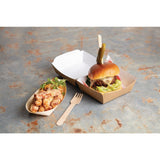 Petites boîtes burger kraft compostables Colpac 108mm (lot de 250) - NISBETS