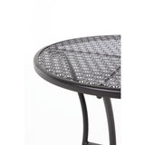 Table bistro ronde en acier ajouré Bolero noire 600mm (lot de 15)