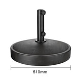 Pied de parasol en béton noir Bolero avec adaptateur 48/38mm - NISBETS