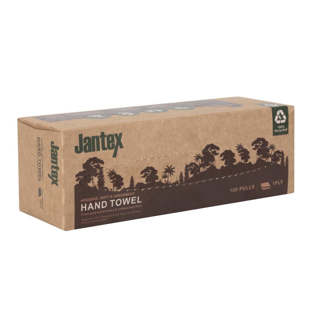 Essuie-mains Jantex Green 100% recyclé 1pli 100 feuilles (lot de 36) - NISBETS