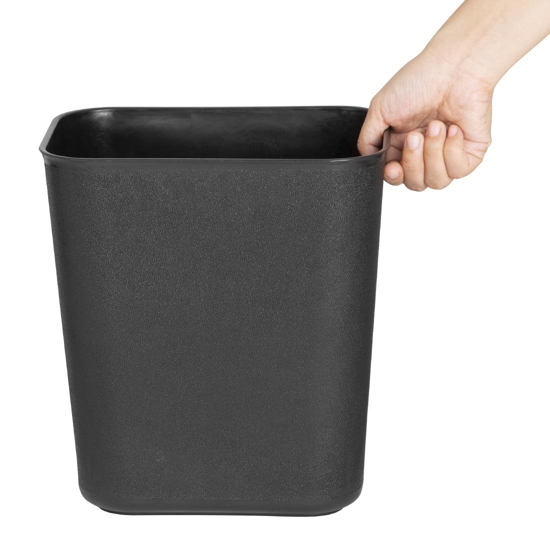 Poubelle pour hôtel/bureau noire Bolero 8L
