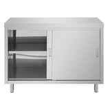 Placard sur pied en acier inoxydable Vogue 1200mm - NISBETS