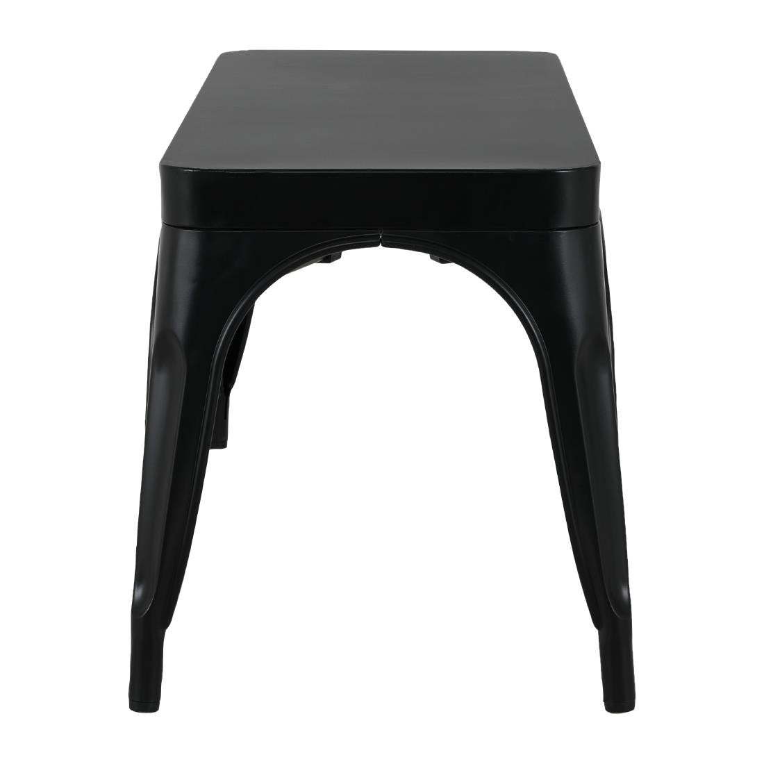 Bancs en métal noir Bolero Bistro 1000 mm (lot de 2) - NISBETS