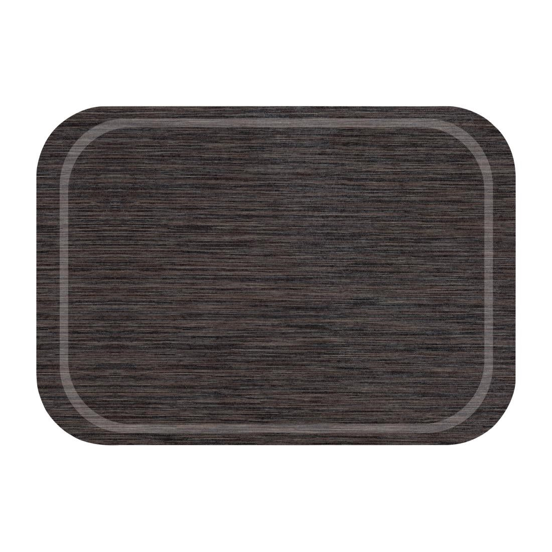 Plateau de service en mélamine Roltex Fast Food 375x265mm antidérapant wengé - NISBETS