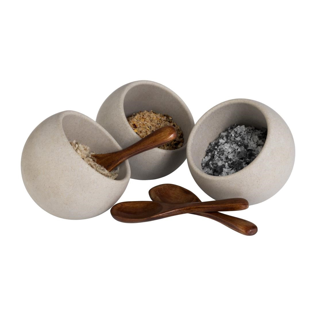 Set de service APS Moon gris 80 x 75mm - NISBETS