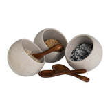 Set de service APS Moon gris 80 x 75mm - NISBETS