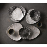 Assiettes triangulaires Churchill Studio Prints Kintsugi Agate Grey Lotus 177mm (Lot de 12)